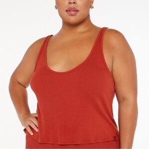 Savage X Fenty Rib Xssentials Tank Chili Red Size 3X Burnt Orange Plus Size
